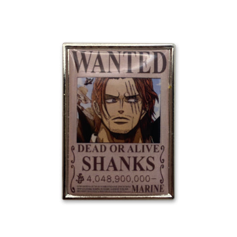 Shanks Wanted Poster Pin