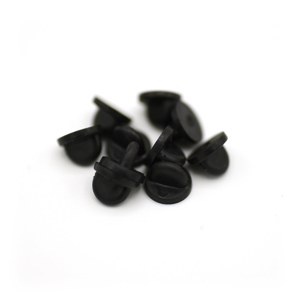 Rubber Pin Clutches - 25 Pack Soft Rubber Clutches For Easy Fastening